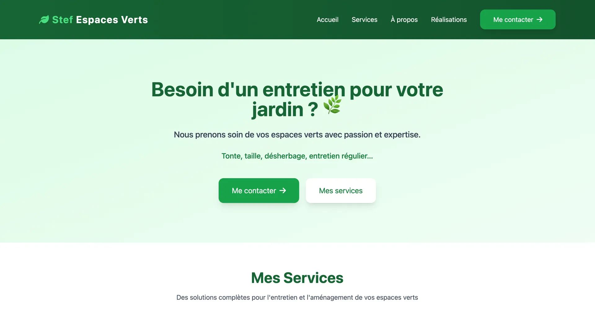 Paysagiste - Site vitrine